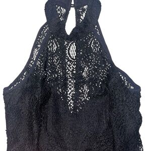 Elegant Black Lace/crochet  Dress